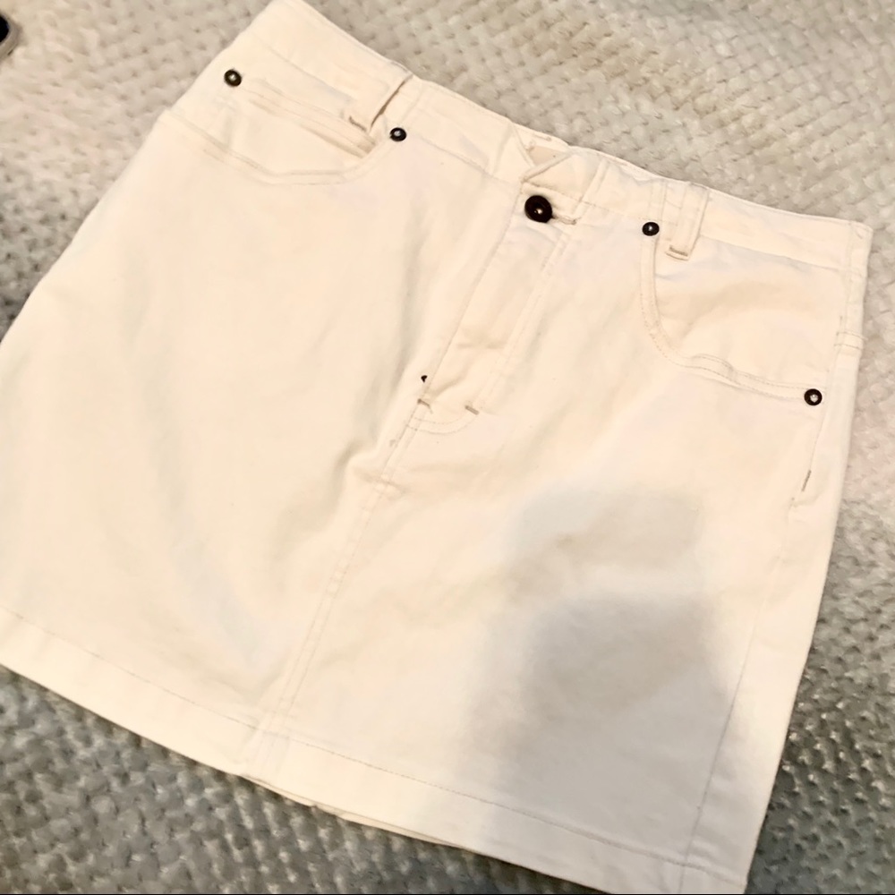 Free People White Mini Skirt